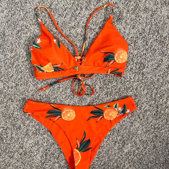 Zaful Orange Blossom Print Bikini Set - Picture 12 of 12